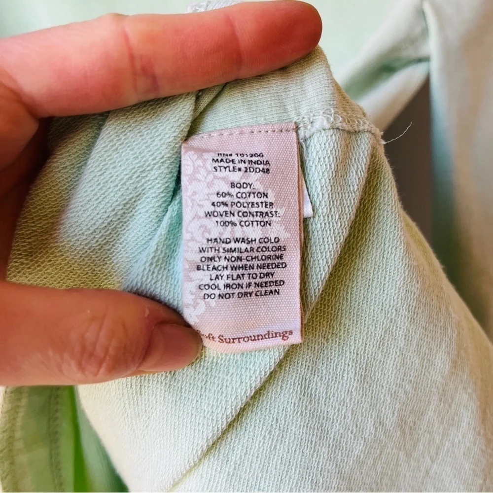 Soft Surroundings Mint Sweatshirt Tunic